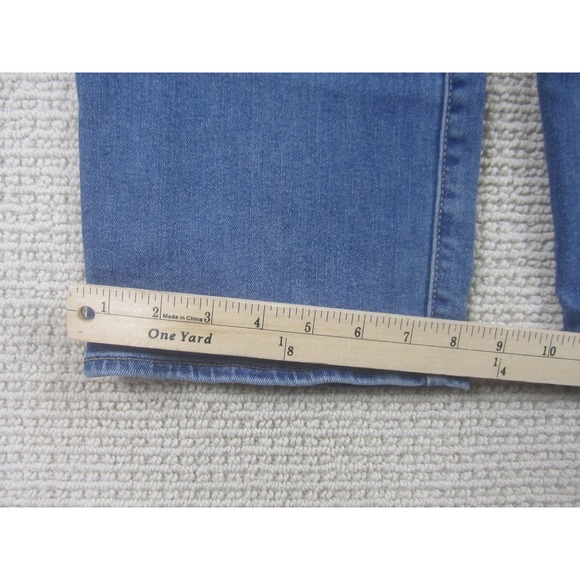 Old Navy‎ Jeans Womens 8 Blue High-Rise Loose Wide Leg Stretch Denim Mid Wash - Picture 7 of 10